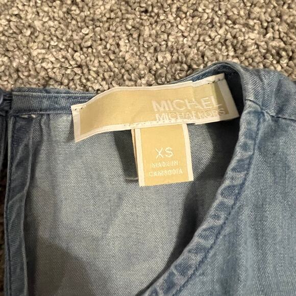 Michael Kors Tiered-Sleeve Cold-Shoulder Top size Small - Picture 5 of 6